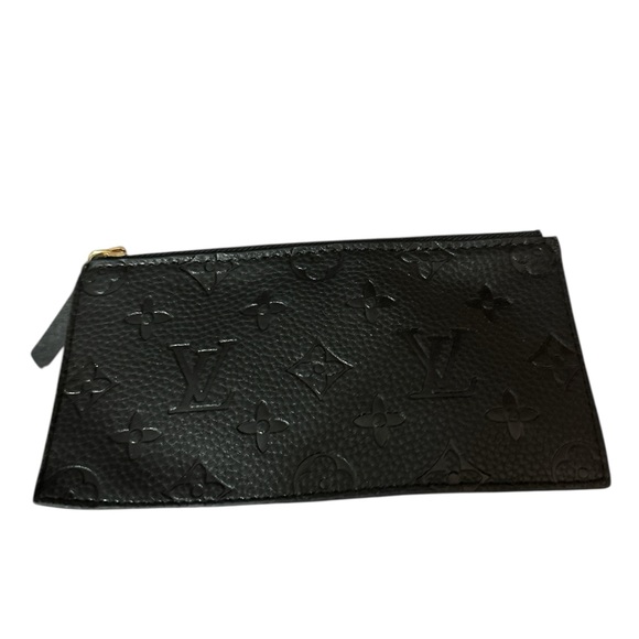 Louis Vuitton Black leather embossed pouch like new no call outs - Picture 2 of 5